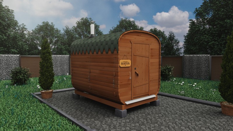 Баня бочка 3 метра, ольха