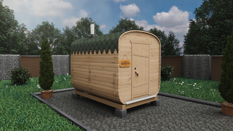 Баня бочка 3 метра, натуральное дерево