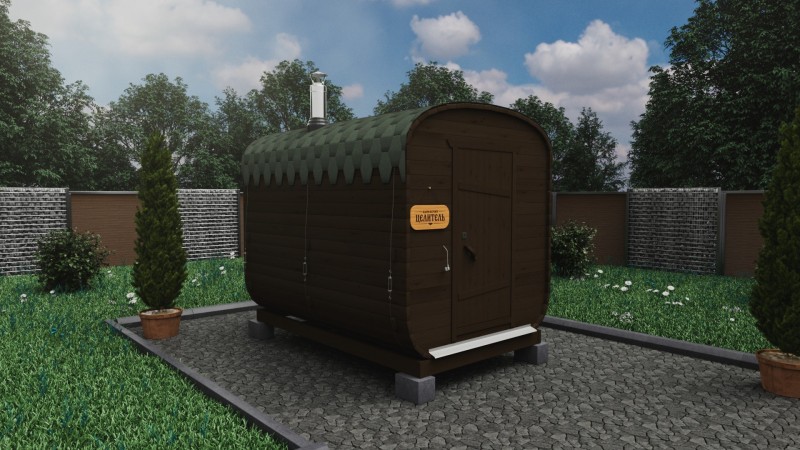 Баня бочка 3 метра, венге