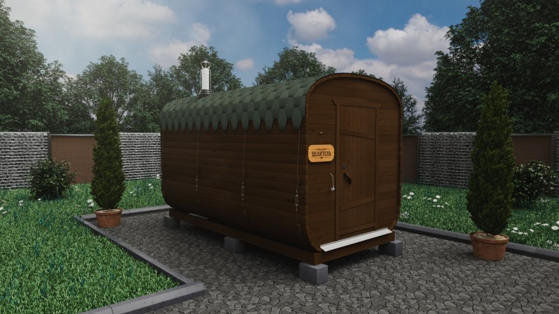 Баня бочка 4 метра, дуб