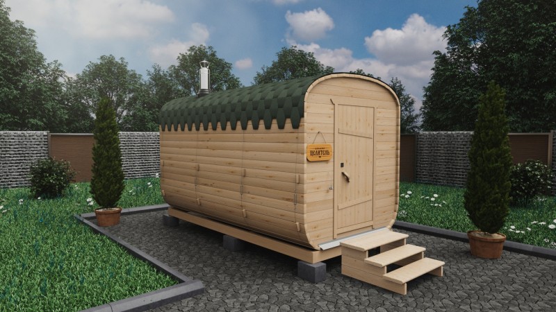 Баня бочка 4 метра