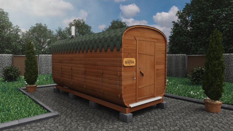 Баня бочка 5 метров, ольха