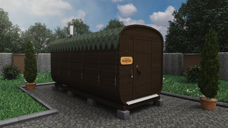 Баня бочка 5 метров, венге