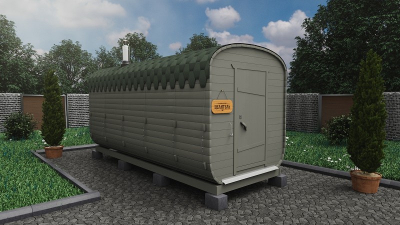 Баня бочка 5 метров, фьорд