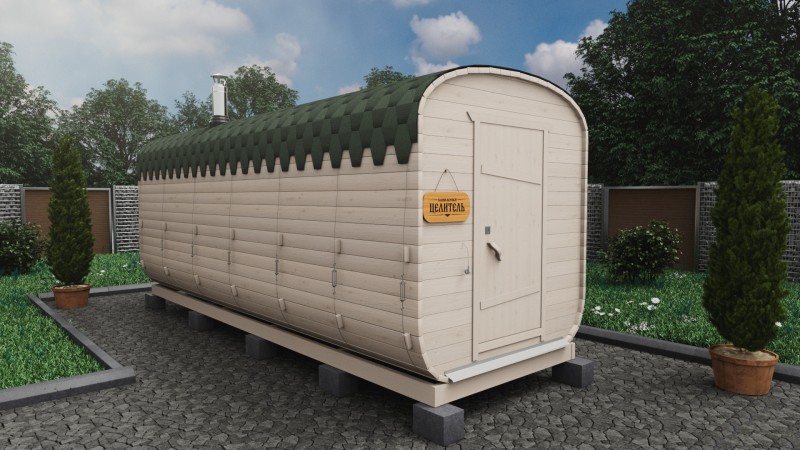 Баня бочка 6 метров, береза