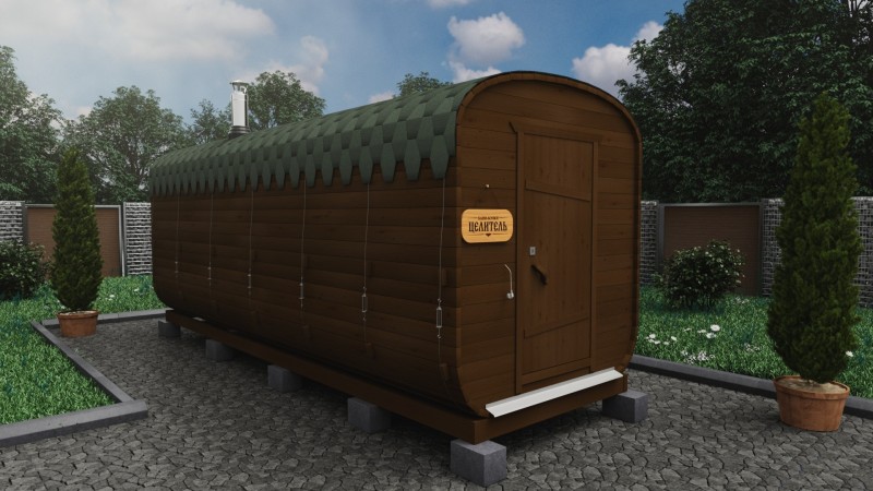 Баня бочка 6 метров, дуб