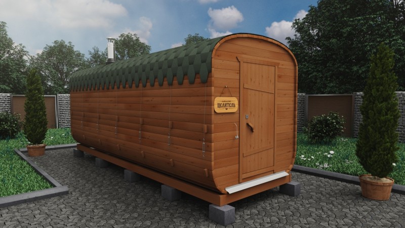 Баня бочка 6 метров, ольха