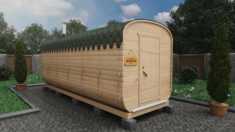 Баня бочка 6 метров, натуральное дерево