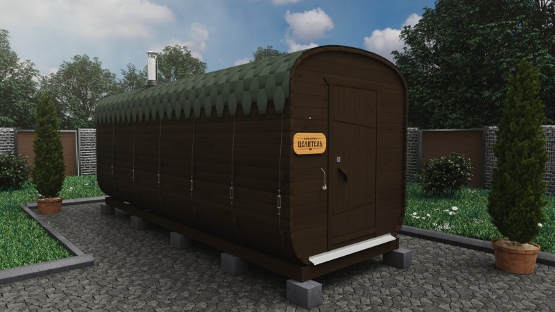 Баня бочка 6 метров, венге