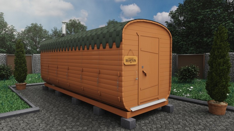 Баня бочка 6 метров, имбирь